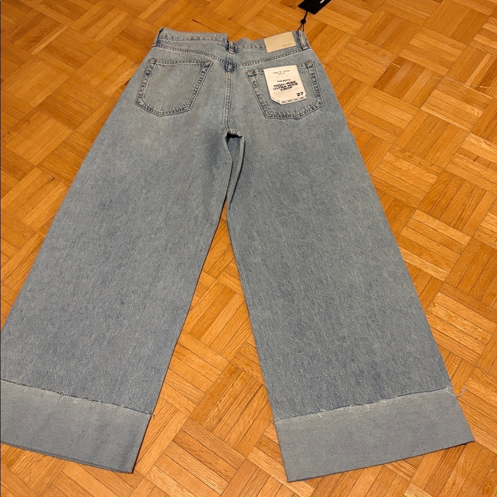 Rag& Bone Wide-Leg Light Blue Jeans - Picture 8 of 13